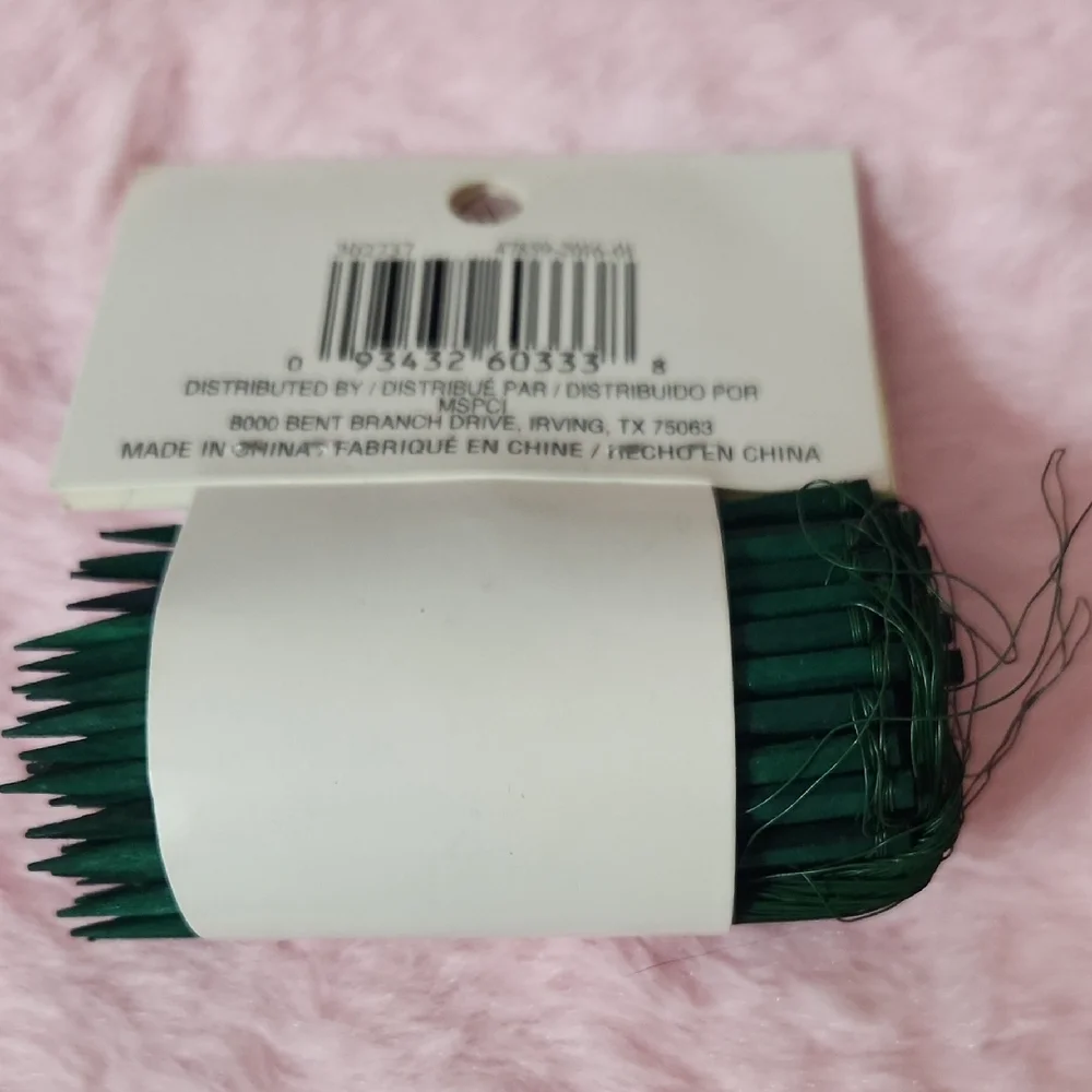 Ashland Dark Green Wired Wood Picks Pack 80 Pcs 3 Inch / 7.6 cm